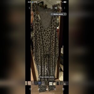 Aerie Womens ,XXL , Jumpsuit, Gray Leopard Print